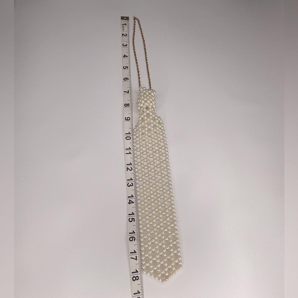 Vintage Faux Pearl Necktie - Picture 6 of 6